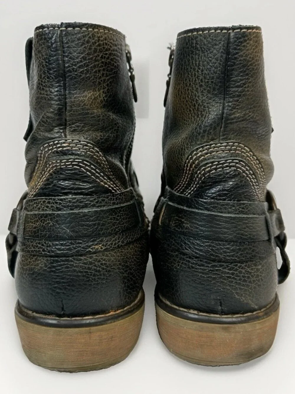 Roan by Bed Stu Colton II Native Men's Leather Harness Boots Size 11 Worn Once